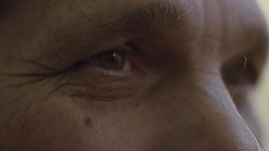 Close-up of a middle-aged man's eyes