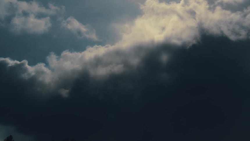 The storm clouds pass by