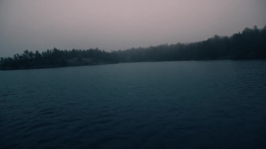 Rippling lake water at sunrise