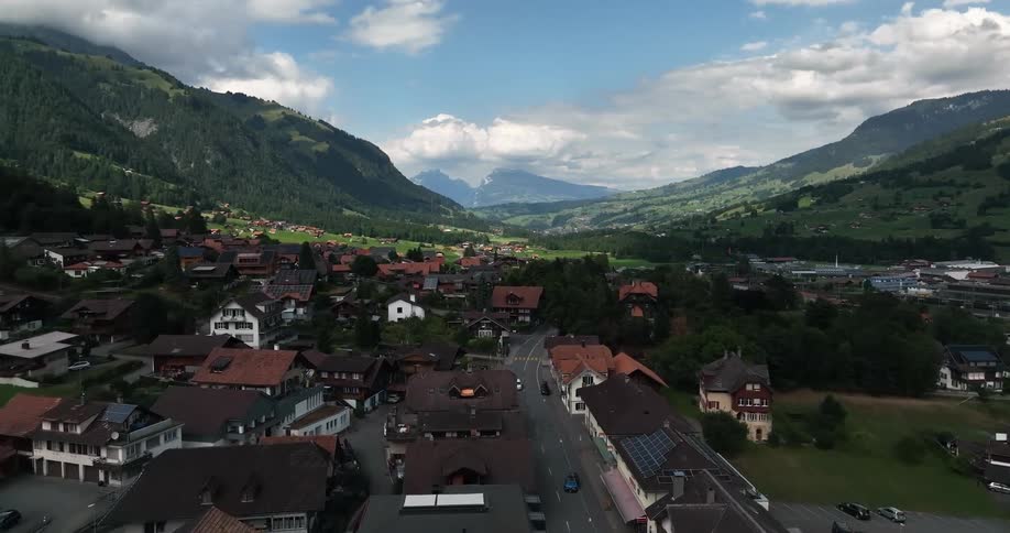 The town is near the mountains