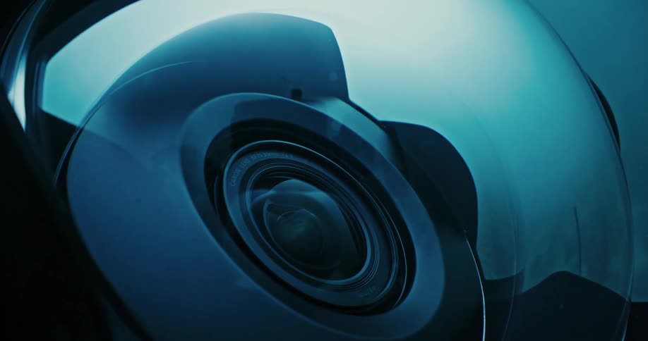 Particles float near lens of underwater camera