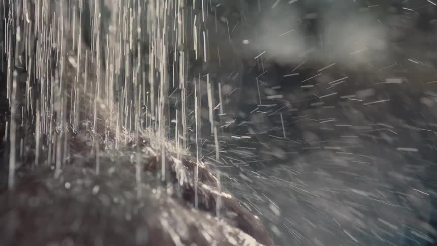 Water runs down a mans neck during a shower