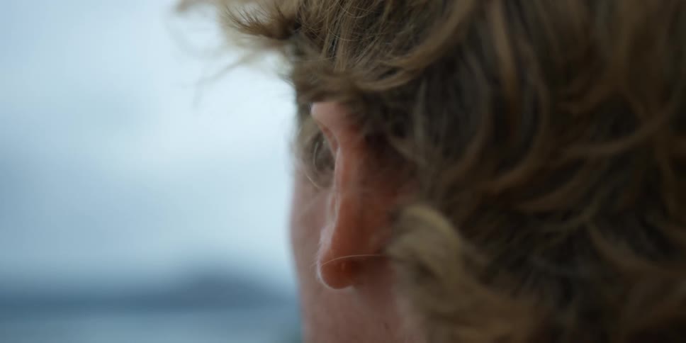Close up of mans face with resolute look