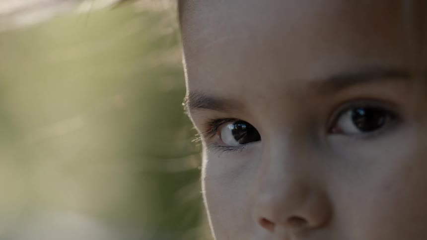 A breeze blowing through a little girl's hair