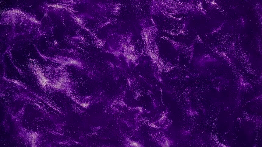 Abstract footage of purple glitter waves moving and reflecting light