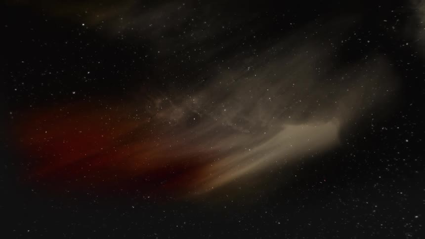 The night sky filled with stars