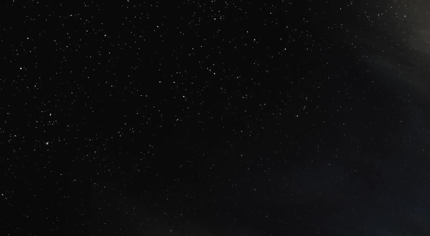 Black hole moving on the night sky distorts the stars as it moves