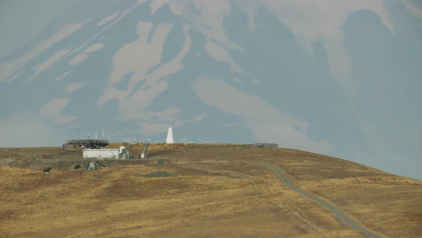 Aerial view of a VOR (very high frequency omni-directional range) helping  aircraft navigate across the United States