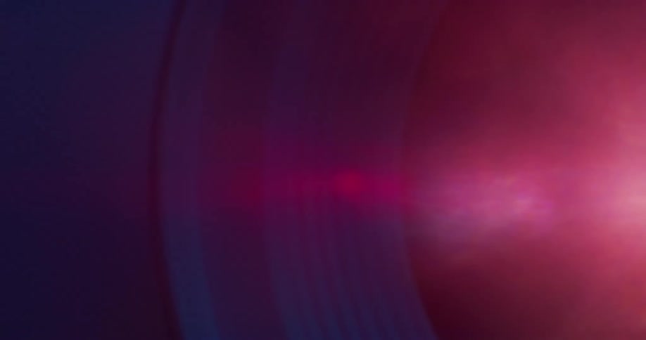 A bright light shining from a camera lens