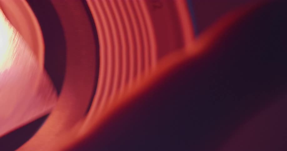 A view of red and blue lights