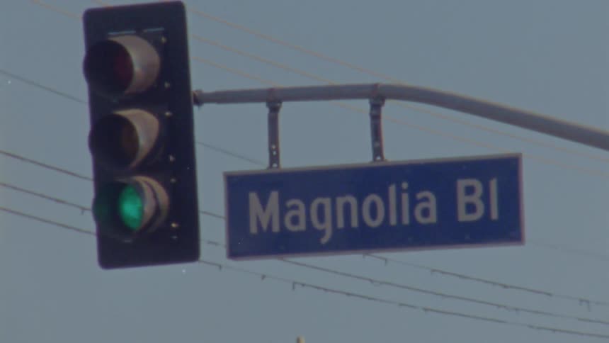 A green light and a street sign during the day