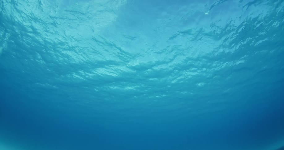 Blue waters as seen looking up to the surface