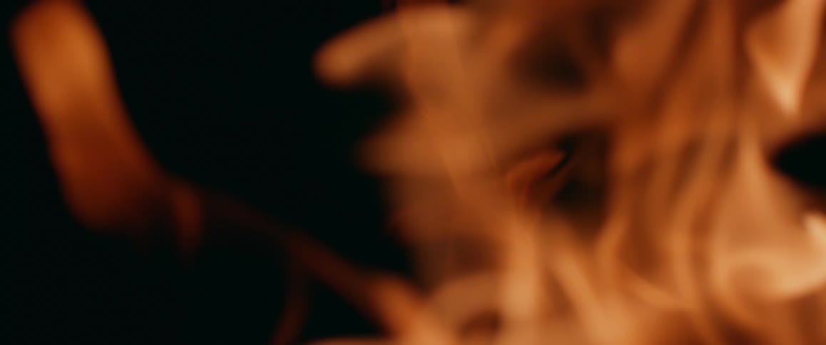 Burning orange flames