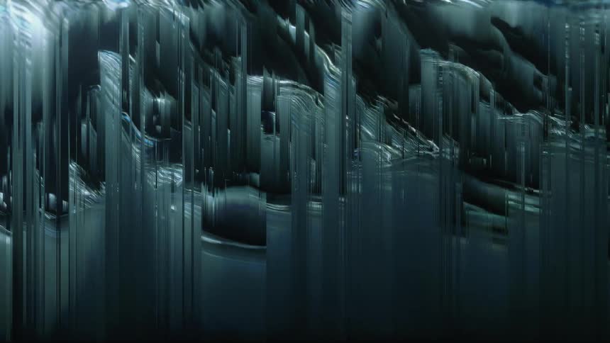 Abstract digital lines are displayed on film