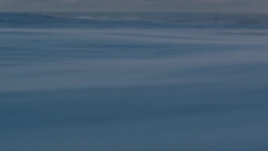 Light reflects on the water as it ripples and waves as it moves