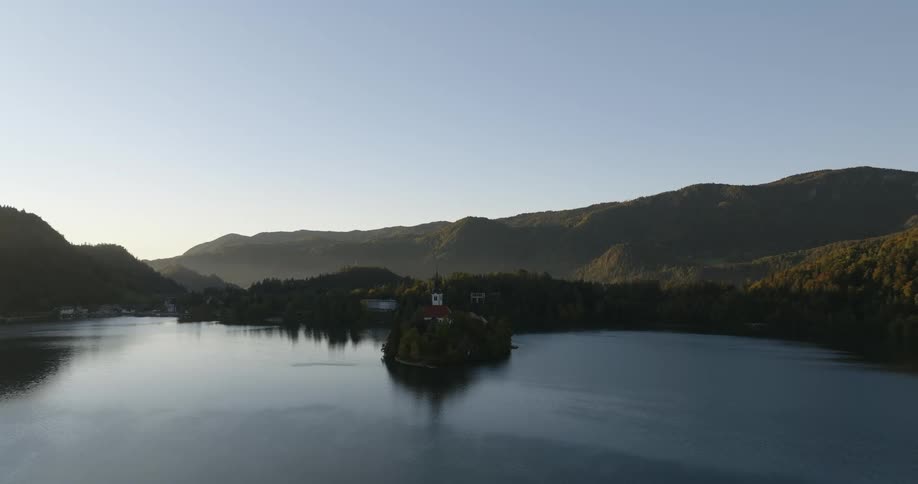 The lighthouse is by the water