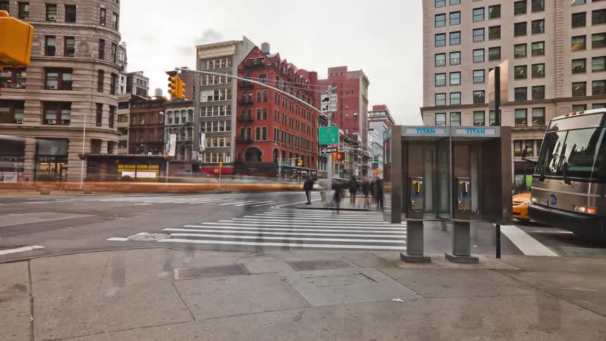 A time lapse of people outdoors