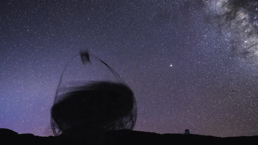 The movements of a satellite in the night sky