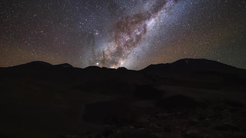 Theview is of the mountains and landscapes during nightday time