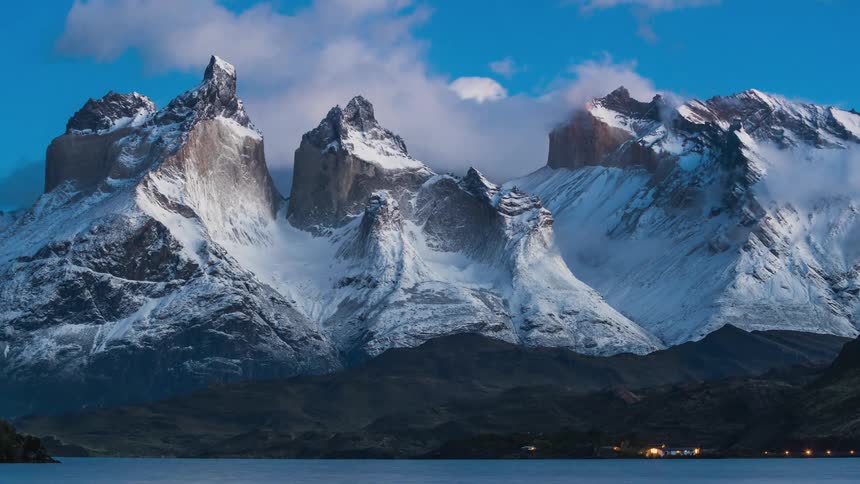 Cuernos del paine mountain in torres del paine national park