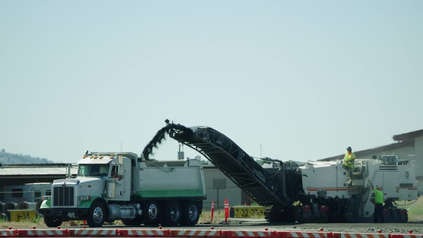 A roadwork crew is rebuilding America's highways as they repave the interstate