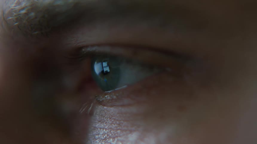Closeup of blue eye