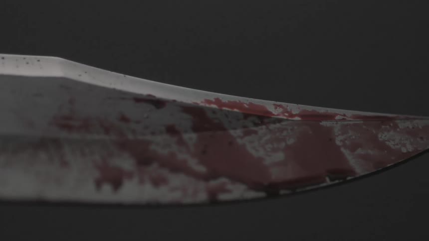 A bloody knife