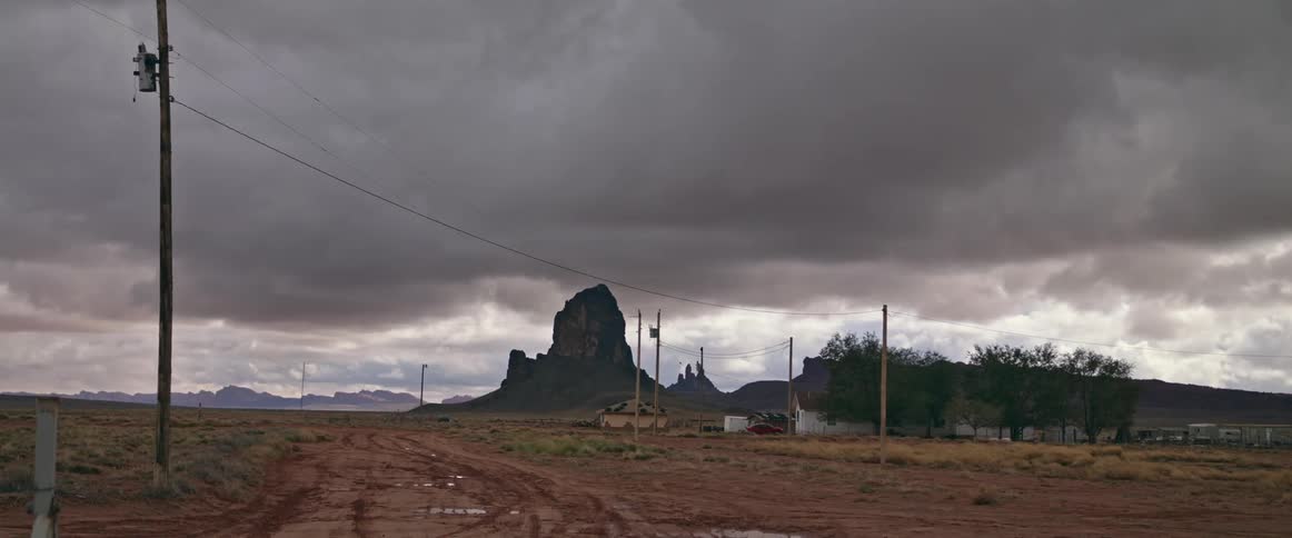 A view of clouds over the desert