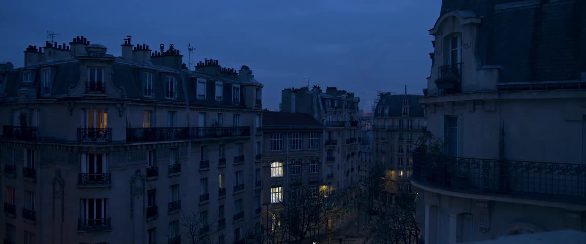 Aerial view of a city during the night time