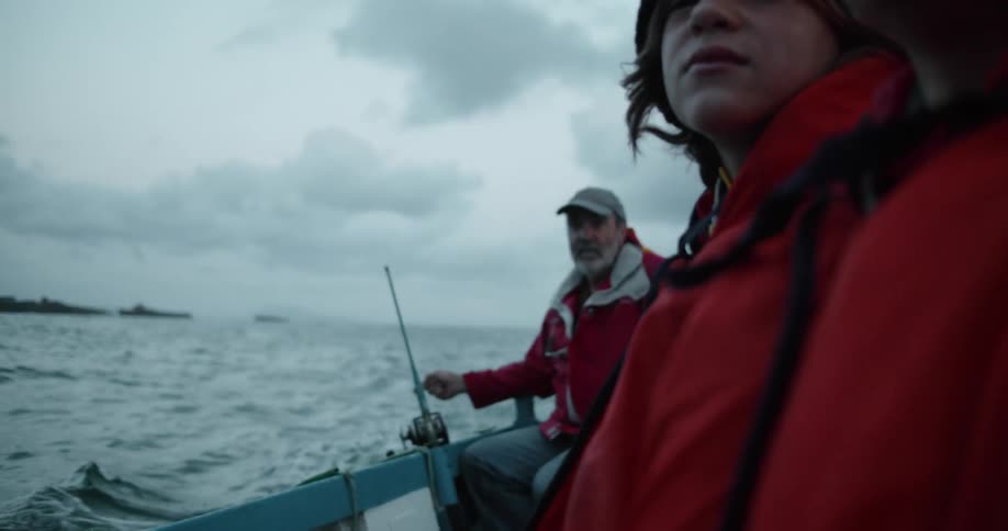 A group of people on a small boat