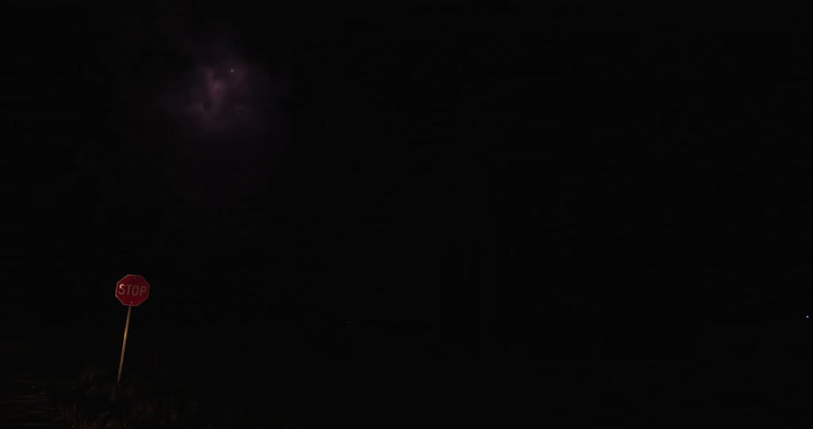 Lightening in the night sky