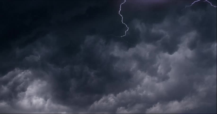 Time lapse of a dramatic thunderstorm cloud formation billowing on the sky