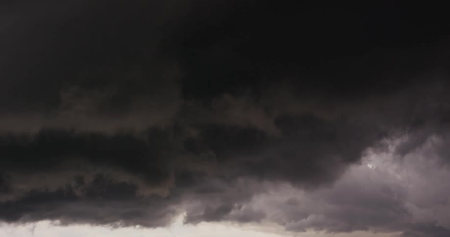 Rolling grey storm clouds in the sky