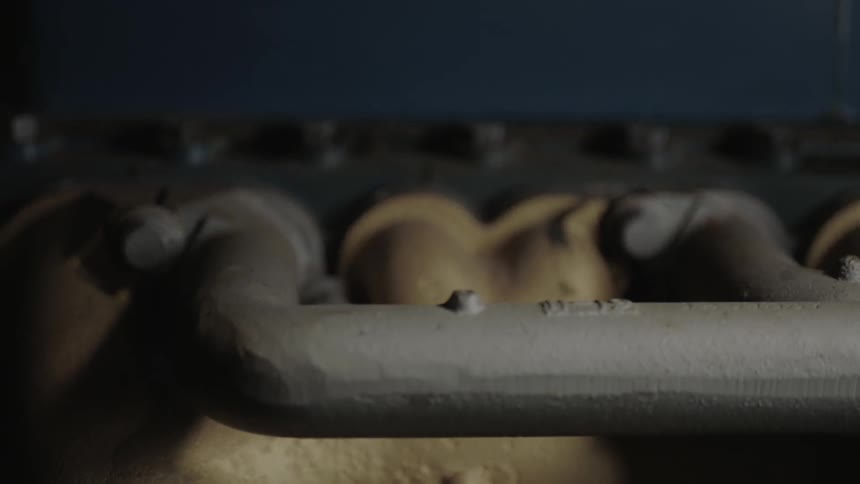 An engine has many bolts on top