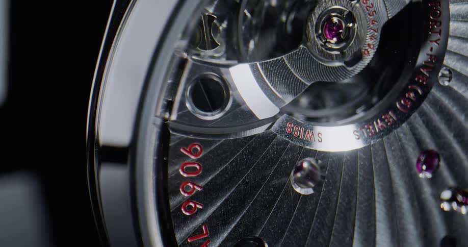 Close up of movement of watch