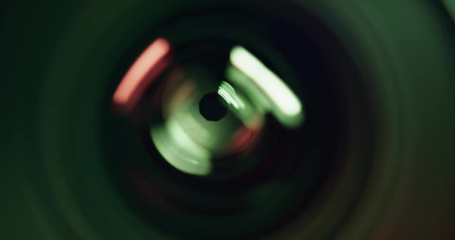 Closeup of camera lens