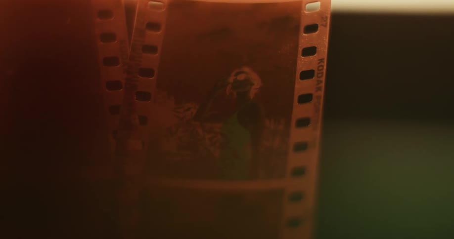 Closeup of sheet of transparent film