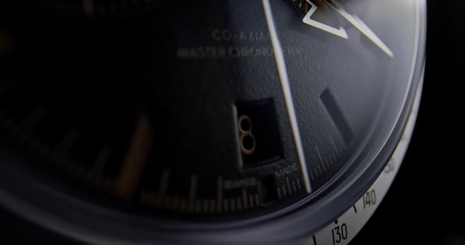 The second hand moves on a wristwatch