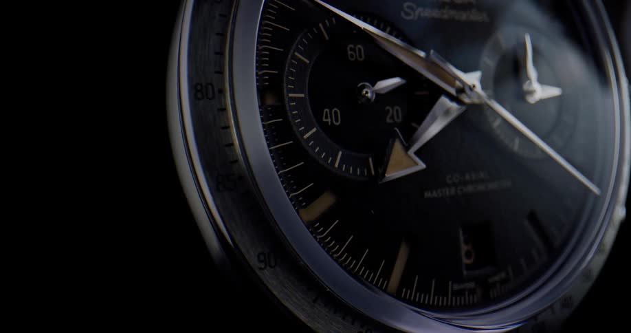 Close up view of a clock is displayed