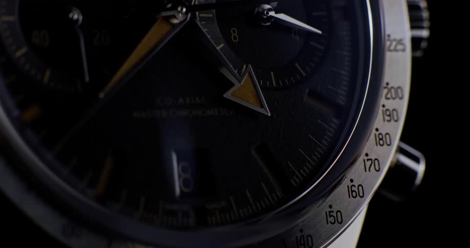 An extreme up close of the face of a watch