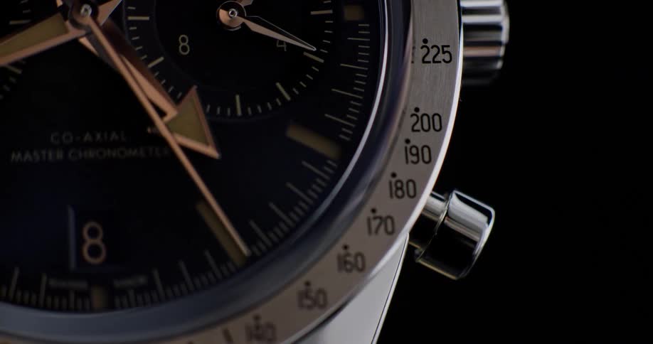 Closeup of silver wristwatch