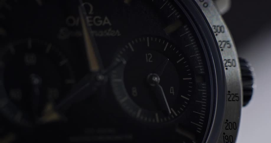 Closeup view of a clock is displayed