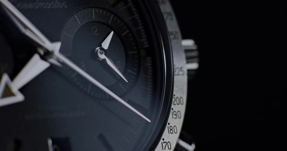 Closeup of silver wristwatch