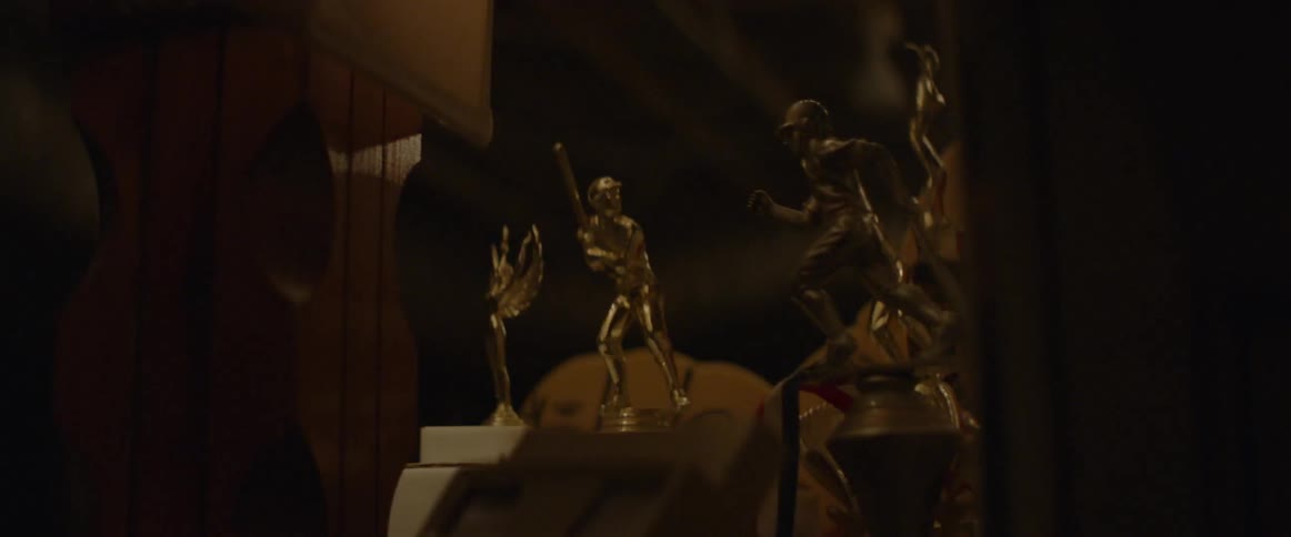 Lights flickering in a building where sports trophies are being held