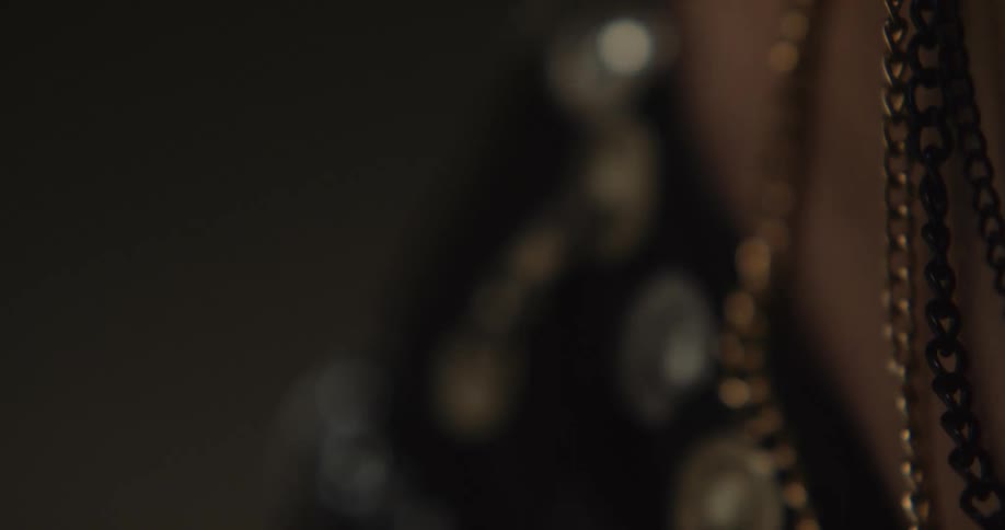 An extreme close up of a jewelry accessory