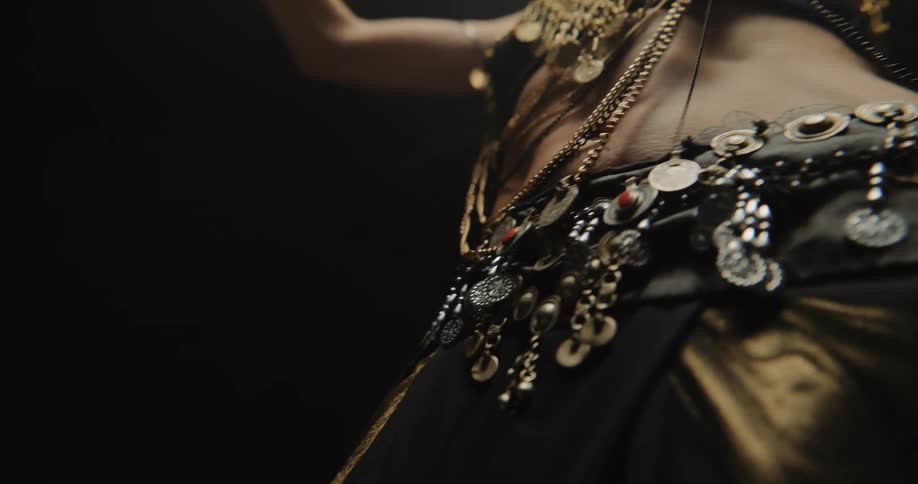 Close up view of a woman performing a dance