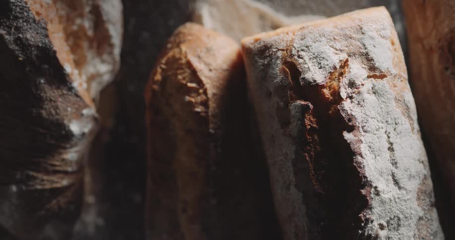 Bread loaves side by side