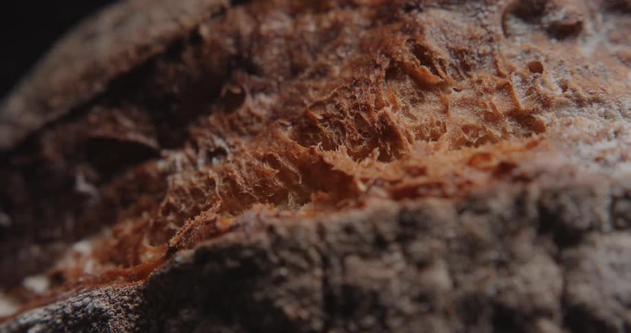 Closeup of a loaf of bread