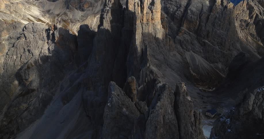 Aerial view of mountains are displayed during the daytime