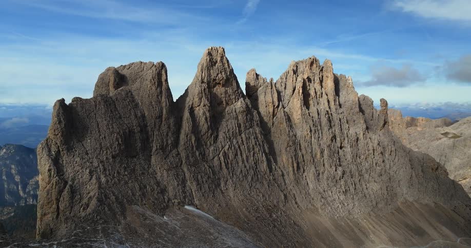 Aerial view of mountains are displayed during the daytime